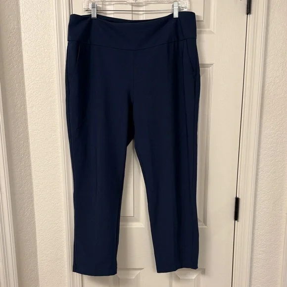 adidas Women's Dark Blue Cropped Pants Golf - Picture 1 of 7